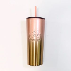 Starbucks rose and gold ombré tumbler